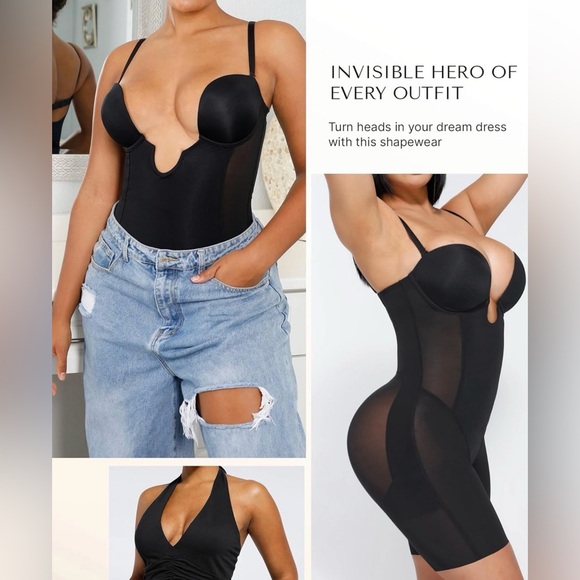 SHAPELLX Strapless Shapewear Deep Plunge Corset Tummy Control Backless Small S - Picture 5 of 8